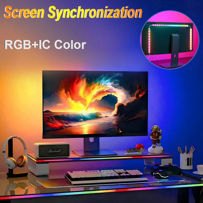 USB Smart Gaming LED Strip Lights Computer Monitor Screen Sync