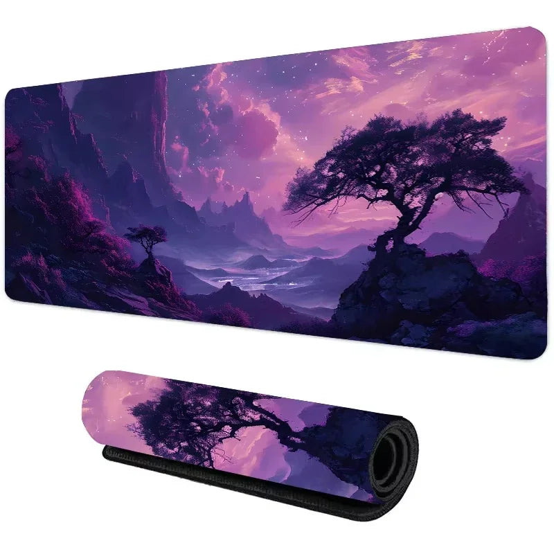 Sunset Mountain View Silicone Gaming Mouse Pad