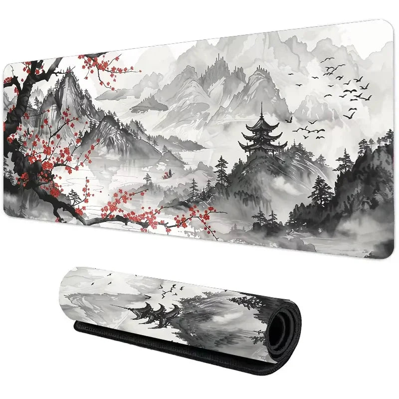 Sunset Mountain View Silicone Gaming Mouse Pad